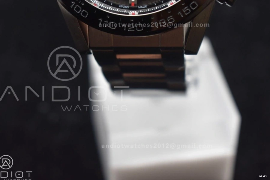 A SS Chrono 1:1 389 SS 01 Calibre Dial XF ZeroBulk on Bracelet Heuer Black Edition Strap Best 0820
